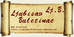 Ljubisav Buletinac vizit kartica